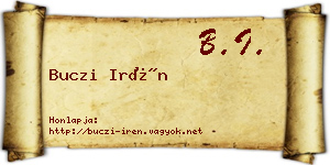 Buczi Irén névjegykártya